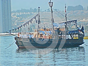 Pirate Ship on the beach in Chile