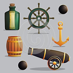 Pirate ship travel and navigation items