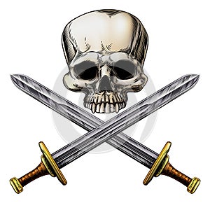 Pirate Skull and Cross Swords