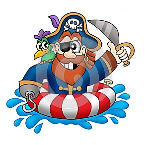 Pirate in swimming ring