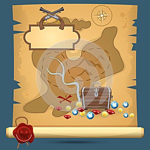 Pirate treasure map