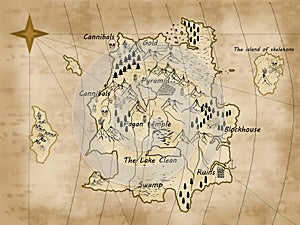 Pirate treasure map photo