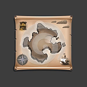 Pirate treasure map.