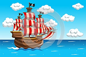 Pirate Vessel Sea Ocean