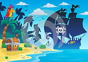 Pirate vessel silhouette theme 4