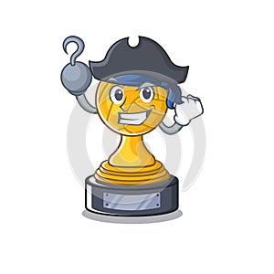 Pirate volleyball trophy isolated in the character photo