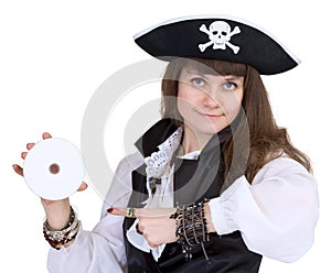 Pirate - woman with disc