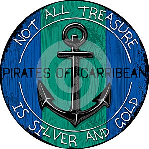 Pirates of carribean, design for tshirt. Vector Illustration