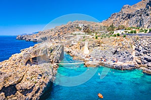 Pirates Fjord named Kalypso in Crete island, Greece.