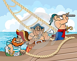 Pirates on a ship