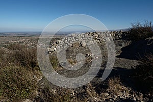 Pirca ancient stone wall near La Cumbrecita, Cordoba
