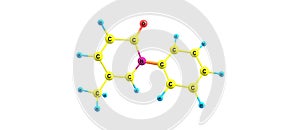 Pirfenidone molecular structure on white