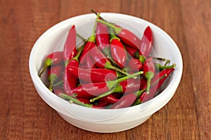 Piri-piri in white bowl