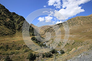 Pirikiti Alazani valley in Tusheti region, Georgia photo