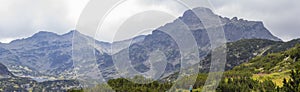 Pirin Mountains panorama, Bulgaria, summer landscape, august 2020