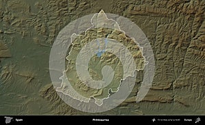 Pirinioaurrea highlighted, Spain. Physical