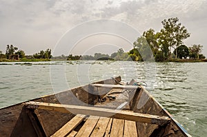 Pirogue on the Niger River