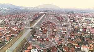 Pirot Serbia aerial drone view