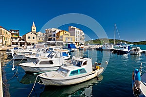 Pirovac boats and harbor view