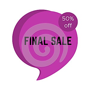 Pirple final sale sticker with text photo
