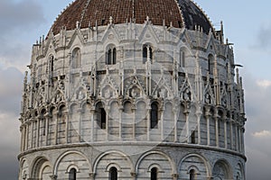 Pisa baptistery in the square of miracles