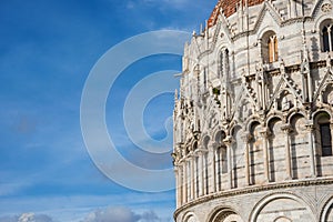 Pisa Baptistry with clouds