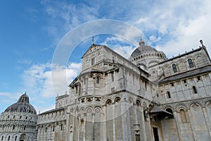 Pisa Cathedral and Baptistry . Tuscany, Italy