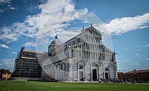 Pisa Cathedral Dome on Piazza dei Miracoli in Pisa, Tuscany, Italy