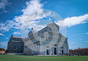 Pisa Cathedral Dome on Piazza dei Miracoli in Pisa, Tuscany, Italy