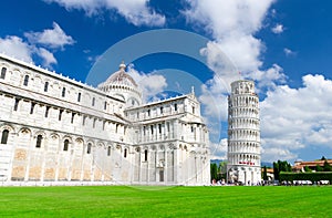 Pisa Cathedral Duomo Cattedrale and Leaning Tower Torre on Piazza del Miracoli