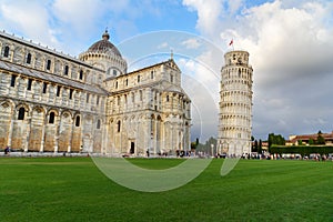 Pisa Cathedral and the Leaning Tower. Pisa, Italy