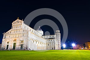 Pisa Cathedral and leaning tower of Pisa Italy