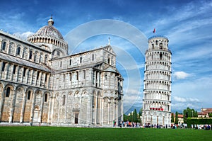 Pisa Cathedral with the Leaning Tower of Pisa, Tuscany, Italy photo
