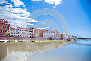 Pisa embankment along the Arno river