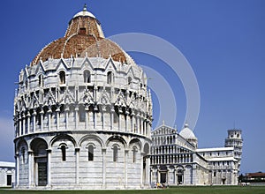 Pisa - Italy - Battistero & Leaning Tower