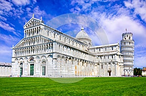 Pisa, Italy - Campo dei Miracoli and Leaning Tower in Tuscany photo