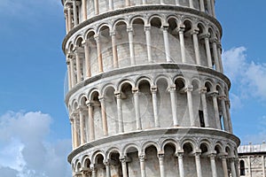 Pisa leaning tower detail