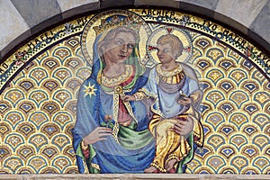 Pisa, mosaic of Santa Caterina church