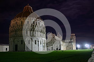 Pisa, Piazza dei Miracoli by night photo