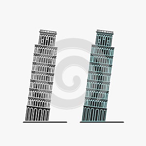 Pisa Tower Vector Symbol