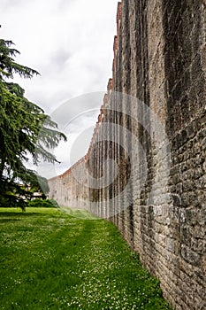 Pisa, Tuscany, Italy: The massive medieval walls