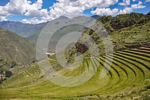 Pisac Incas ruins, Sacred Valley, Peru photo