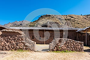 Pisac ruins peruvian Andes Cuzco Peru