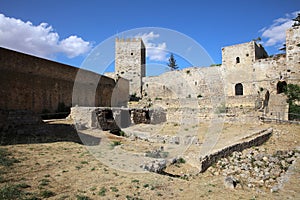 Pisana Tower in the Lombardy Castle. Enna. Sicily. Italy photo