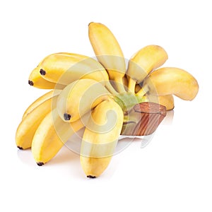 Pisang Mas yellow banana on white