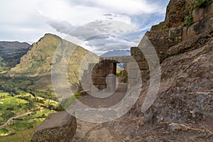 Pisaq, Ruins of Incan fortress ,Urubamba Valley, Peru