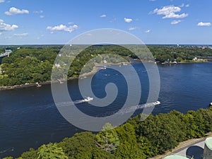 Piscataqua River aerial view, Portsmouth, NH, USA