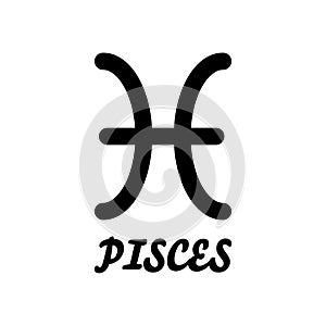 Pisces astrological sign by horoscope on a white background