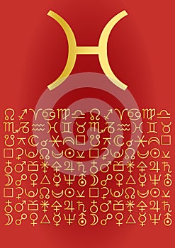 Pisces, greeting card