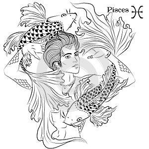 Pisces line art